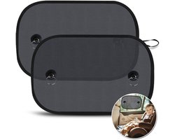 ApexArte® Zonnescherm Auto - Zonnescherm voor Zijruit Bescherming Baby en Kind - Zwart