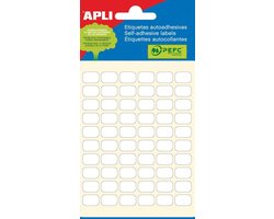 Apli witte etiketten ft 8 x 12 mm (b x h), 360 stuks, 60 per blad (2667)