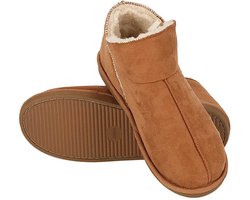 Apollo Dames Pantoffels Suede Cognac Sloffen - Maat 37/38
