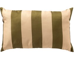 APOLLO - kussenhoes outdoor 30x50 cm - gestreept - Olive Branch - groen, beige