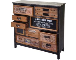 Apothekerskast MCW-A43, ladekast, massief dennenhout, vintage shabby look, 90x90x32 cm