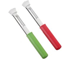 Appelboor - 2 Stuks - Stevige Appelsnijder - RVS - 2-In-1 Appelboor En Dunschiller - Klokhuis Verwijderaar - Keukengerei - Appelschiller - Voor Thuisrestaurant Keukengereedschap - Keukenhulp Gereedschap