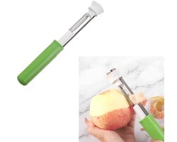 Appelboor - Professionele Ontpitter voor Appels en Fruit - Appelontpitter - Appelschiller - 2-In-1 Appelboor En Dunschiller - Keukengerei - Voor Thuisrestaurant Keukengereedschap - Keukenhulp Gereedschap - 1stuk - Groen