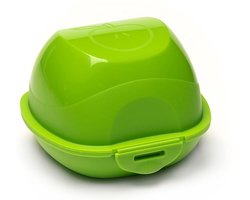 Appeldoos - Appelbox met clipsluiting - Fruitdoos - Vershoudbakje - Groen - ⌀ 81mm
