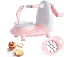 Appelschiller, aardappelschiller, roestvrijstalen perenschiller, keukengereedschap voor groente en fruit (roze)