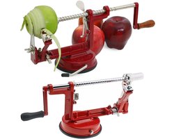 Appelschiller - Appelschilmachine RVS - 3-in-1 fruit schiller - Appel schillen ontpitten snijden- Aardappelschiller - Appelschilmachine met zuignap - Keukenhulp appel - Roestvrijstalen appelschiller - Schiller voor appels en aardappels - Handige keu