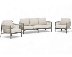 Apple Bee Bora Bora Loungeset 3-delig Nr. 3 | Taupe Rope | Zonder Tafels
