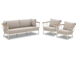 Apple Bee Condor Loungeset 3-delig Nr. 2 | Oyster | 3-zits Bank + 2 Loungestoelen | Zonder Tafel