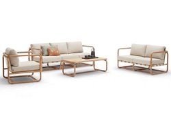 Apple Bee Dolce Stoelbank Loungeset – 6-persoons – Teak – 4-delig - nr.1