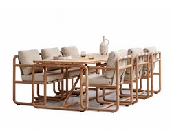 Apple Bee Dolce Tuinset 240 cm – 7-delig – Teak – BEE WETT®