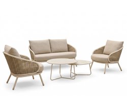Apple Bee Pine Key Loungeset 5-delig - Incl Tafels - Nr. 6 - Oyster