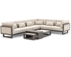 Apple Bee Santorini Loungeset 5-delig Nr.2 - Links Lang - Upholstered - 318 x 239 cm