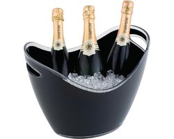 APS Champagne wijnkoeler 6 liter - Zwart - Kunststof
