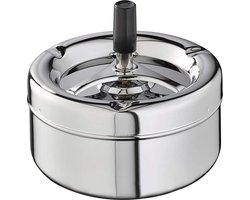 APS-Germany® Asbak - Windasbak - Asbakken voor Binnen en Buiten met Draaimechanisme - 13,0 x 13,0 cm - RVS