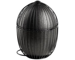 APS-Germany® Eiermand - Ø 23x H 31 cm Metaal/EPP/Katoen - Zwart - voor ca. 35 eieren - houdt eieren warm door perfecte warmte isolatie