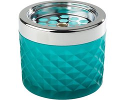 APS-Germany Glazen Windasbak - ø9 -5 x h8 cm - Blauw/Groen