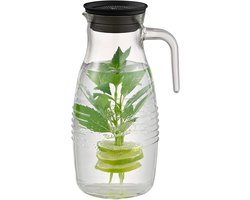 APS Old Fashioned Glazen Karaf - 1,8 liter - transparant glas - deksel met zeef voor druppelvrij schenken