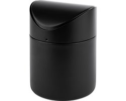 APS Prullenbak - RVS - Zwart - Ø 12 cm - Vaatwasserbestendig - Breukvast - Stapelbaar