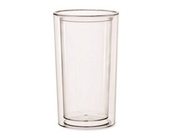 APS Pure flessenkoeler - transparant - dubbelwandig SAN - hoogte 23 cm - binnen Ø 10,5 cm