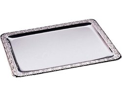 APS RVS serveerschaal met versierde rand 42x31cm