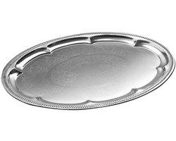 APS Serveerschaal - Metaal - 46 x 34cm - Ovaal - Vaatwasserbestendig - Breukvast - Stapelbaar