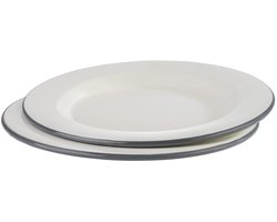 APS Serviesset - 2-Delige Set - Grijs - Ø 26 cm - Vaatwasserbestendig - Breukvast - Stapelbaar