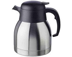 APS Thermoskan - Koffiekan – Dubbelwandige – Luchtdicht – RVS – 1 L – Zilver