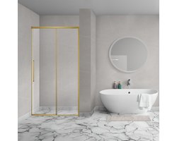 Aqua Vista Lokla Linea nisdeur - 120x200cm - incl. montageset - geborsteld goud