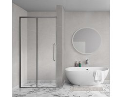 Aqua Vista Lokla Linea nisdeur - 120x200cm - incl. montageset - gunmetal