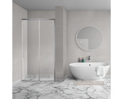 Aqua Vista Lokla Linea nisdeur - 140x200cm - incl. montageset - geborsteld rvs