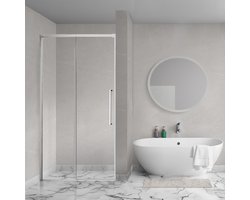 Aqua Vista Lokla Linea nisdeur - 160x200cm - incl. montageset - chroom