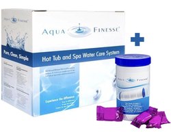 AquaFinesse Spa en Hottub Box incl. Filter Cleaner - Whirpools - Waterbehandeling - Reinigt en beschermt water - Eenvoudig in gebruik - Voor schoner en gezonder water - Milieuvriendelijk