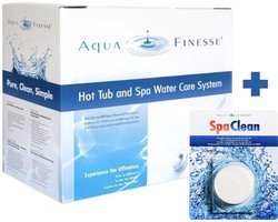AquaFinesse Spa en Hottub Box incl. spa clean tablet - Whirpool - Waterbehandeling - Reinigt en beschermt water - Met Spa Clean tabletten - Eenvoudig in gebruik - Voor schoner en gezonder water - Milieuvriendelijk