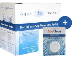 AquaFinesse Spa en Hottub Box incl. spa clean tablet - Whirpool - Waterbehandeling - Reinigt en beschermt water - Met Spa Clean tabletten - Eenvoudig in gebruik - Voor schoner en gezonder water - Milieuvriendelijk