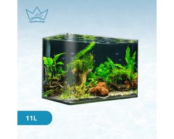 AquaKonings – Aquarium – Aquarium met afgeronde hoeken - Open Aquarium - Aquariumkit 30x18x21 11L