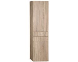 Aqualine Keramia Fresh - Hoge kast ZOJA met mand, 50x184x29 cm, eiken 51295