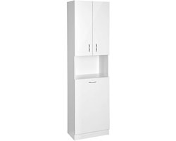 Aqualine Simplex Eco - Kast met mand 50x180x30 cm, wit mat SIME510