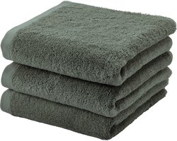 Aquanova Handdoek London - 3 stuks - Forest Green - 55x100 cm