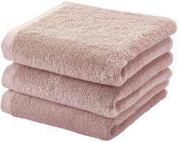 Aquanova handdoek London - 55x100 cm - Set van 3 - Dusty Pink