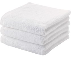Aquanova handdoek London - 55x100 cm - Set van 3 - Wit