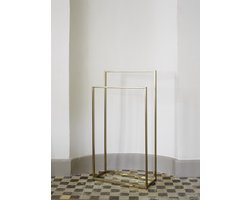 Aquanova Yuri Handdoekrek Staand 45x20x83cm Mat Goud