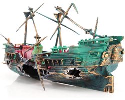 Aquarium decoraties - Zinkschip Decoratie, Luchtbel Scheepswrak Ornament, Actieve Aquarium Versiering