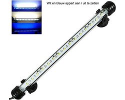 Aquarium LED Verlichting Blauw en Wit 39 cm – Blauw en Wit Apart Regelbaar – IP68 Waterdichte Onderwater Verlichting – Met Timerfunctie