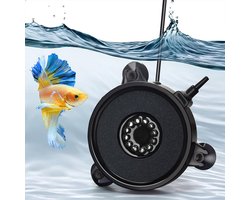 aquarium verlichting- Aquarium LED Bubbellamp - Stenen plaat - Bubbellamp - Met 16 kleurrijke LED's - Aquariumzuurstof - Bubbel LED-lamp - Automatische kleurverandering - Afstandsbediening - Fijne bubbels - Zacht voor vissen (Zwart - 16*17*3cm)