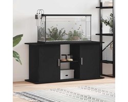 Aquariumstandaard - Aquariummeubel Kast - Aquarium Huisvesting - Met Opbergruimte - 121 x 41 x 58 cm - Zwart Eiken