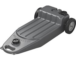 Aquaroll Vuilwatertank - 38 liter - Grijs - Unieke vorm - Inclusief spanbanden - Gemakkelijk te reinigen