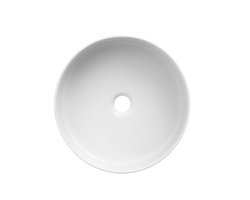 AquaVik Waskom Rond Ørb Keramisch Opbouw Glans Wit 36x36x12 cm