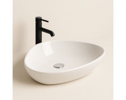 AquaVik Waskom Vann Organisch Keramisch 58,5x39x14 Glans Wit