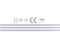 AquaVive douchestang - Rond - Universeel toepasbaar - Recht / Hoek / U-vorm - Chrome