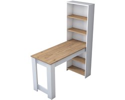 Arabic House Kaptafel Balgoze - Walnoot/Wit - 120x54x154cm